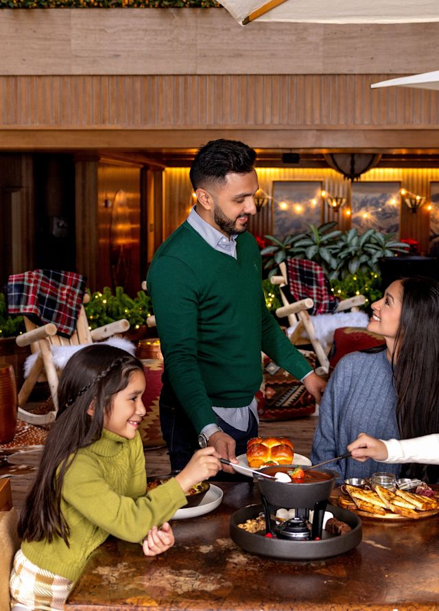 Family Dining at a Restaurant