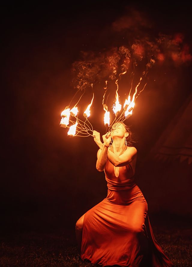 Fire dancer
