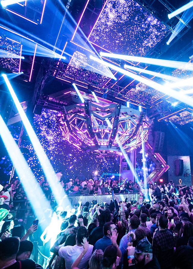 Event night, with light show