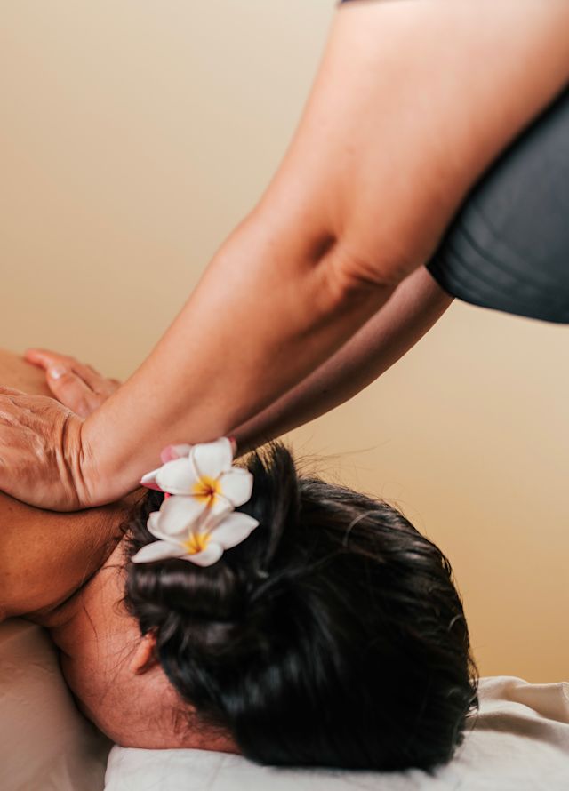 guest having a massage