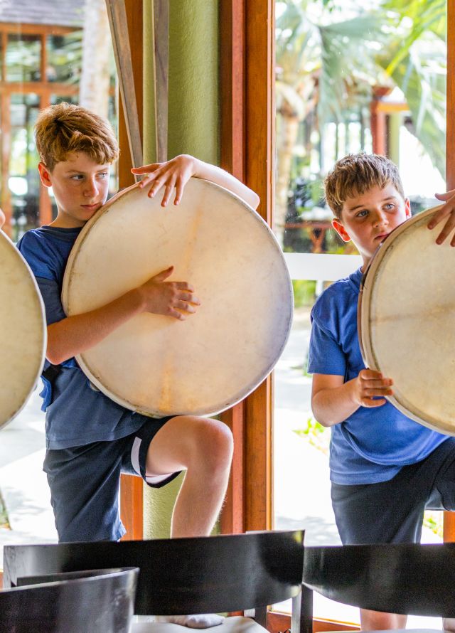 kids playing drums