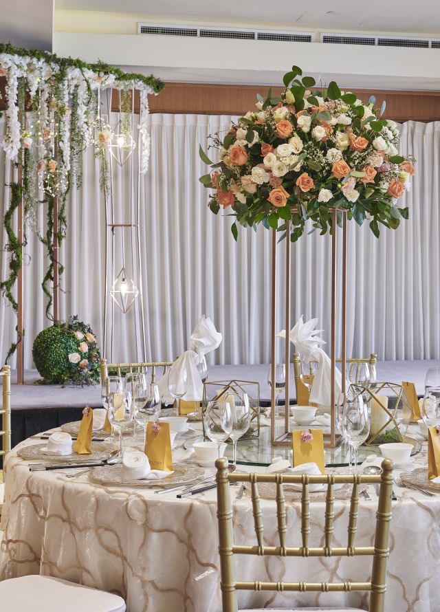 Tanglin meeting room setup for a wedding reception