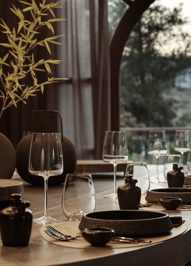 Mesa de jantar no restaurante Niku Asian