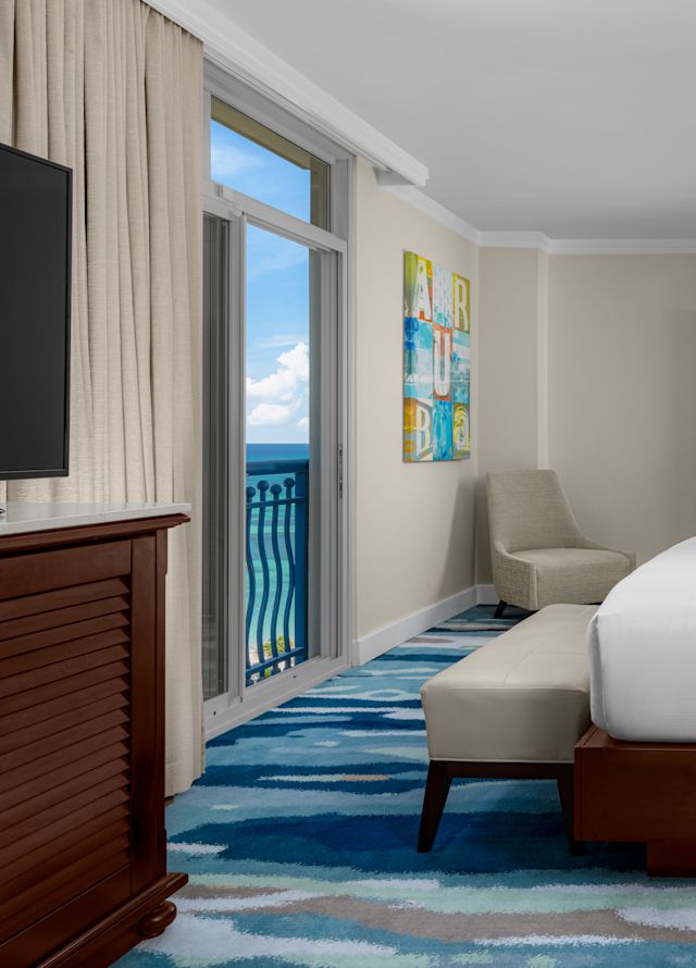 Large Bed in a Guest Room with a View