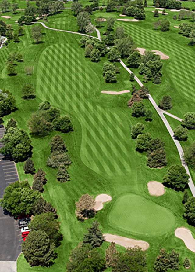 Aerial View of a Golf Course - Hole 12