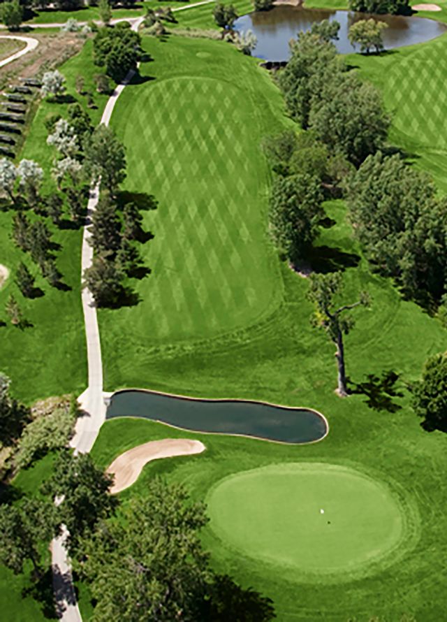 Aerial View of a Golf Course - Hole 13