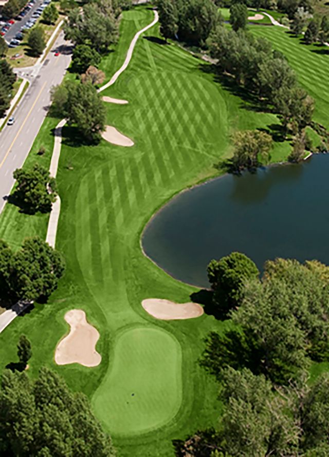 Aerial View of a Golf Course - Hole 17