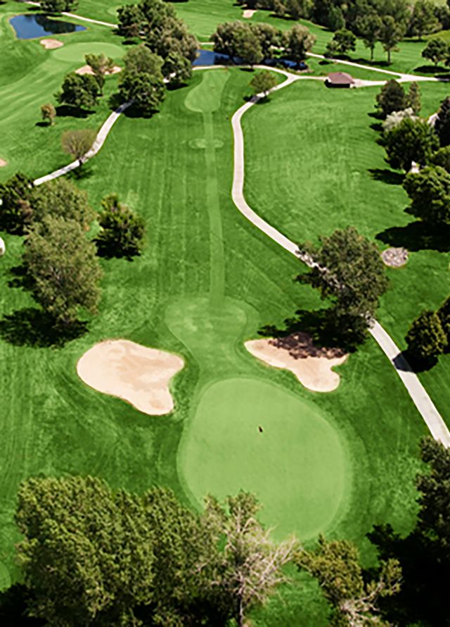 Aerial View of a Golf Course - Hole 8