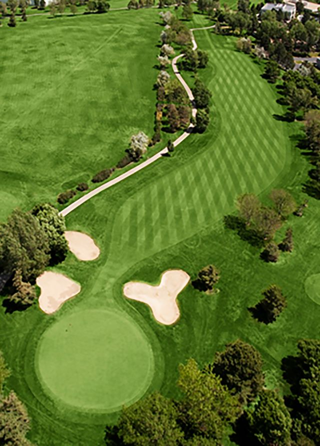 Aerial View of a Golf Course - Hole 9