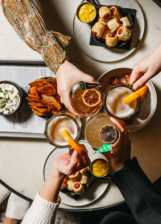 People Dining in a Restaurant