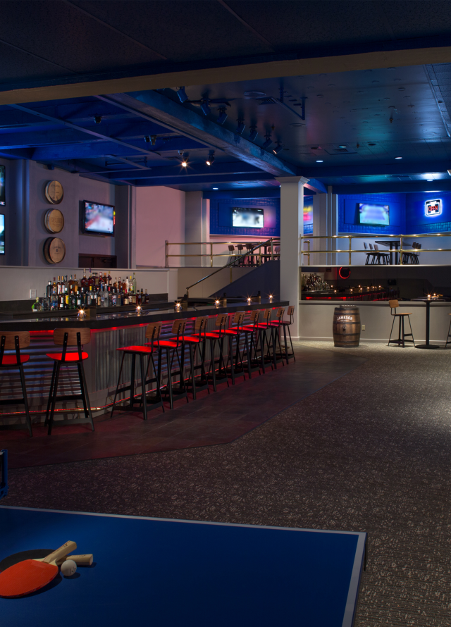 View of a Bar with Ping Pong Table