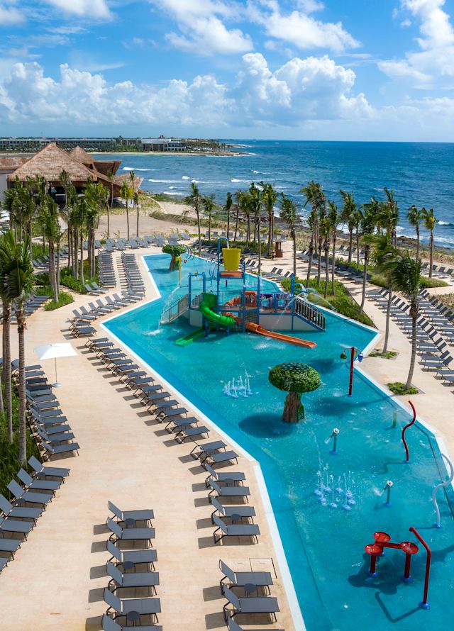 aerial view of outdoor splash pad