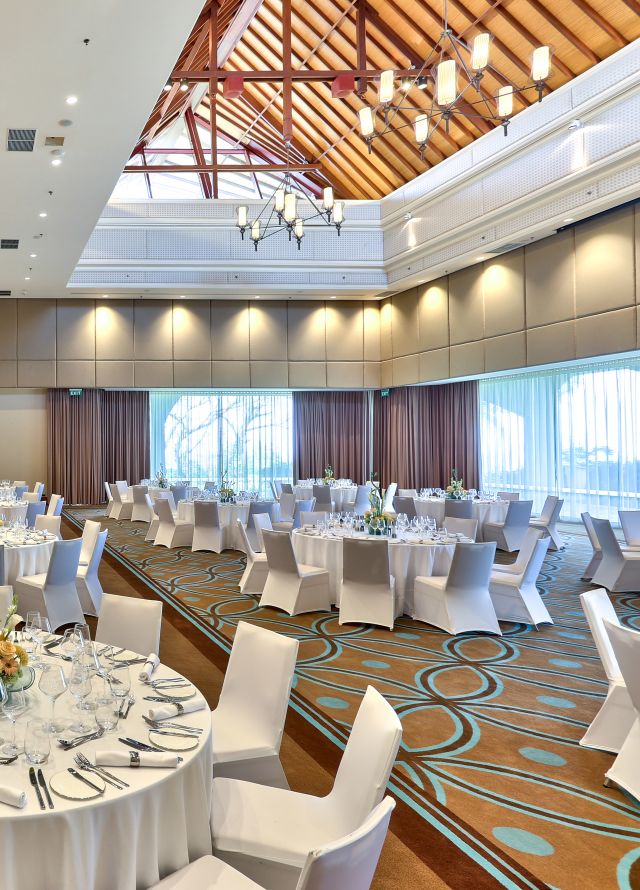 Ballroom with Banquet Tables