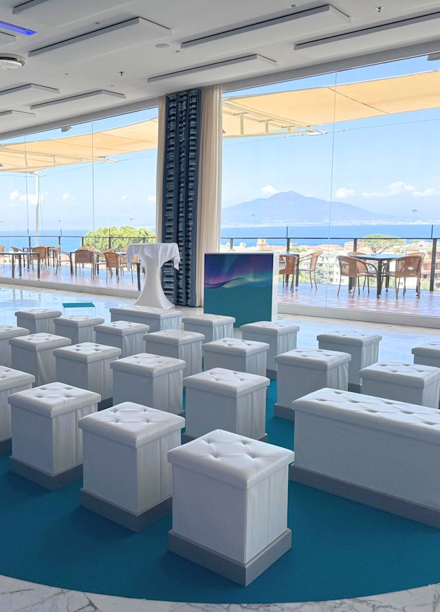 L'Alba Meeting Room Setup with Comfortable Seats and a Beautiful View