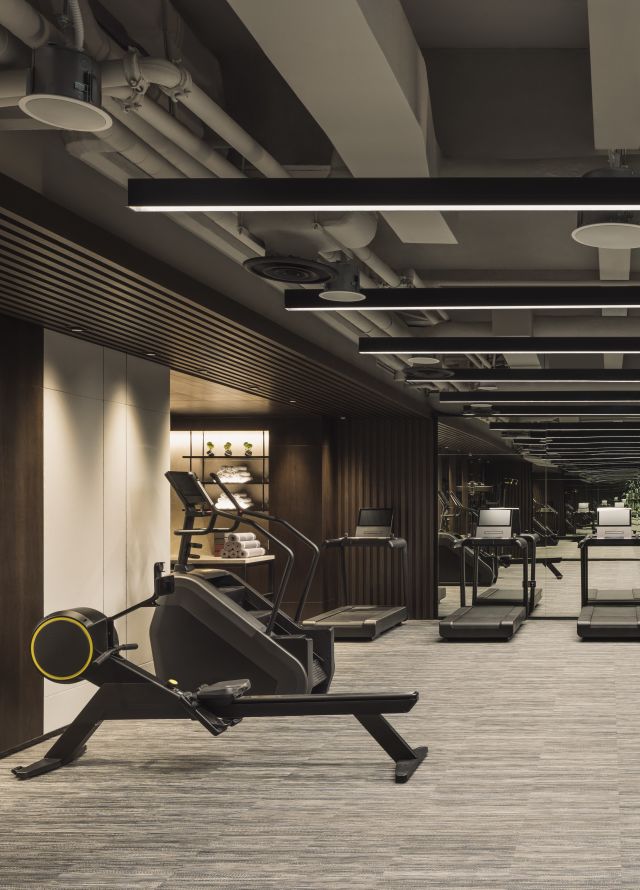 Fitness centre with treadmills and cardio machines