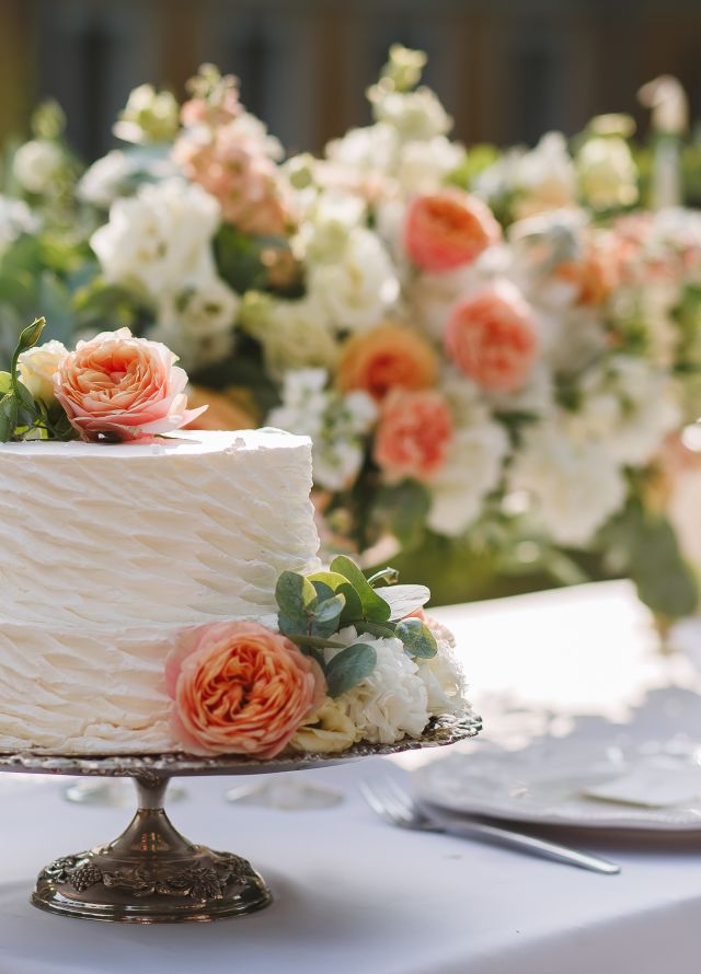 Close-up of wedding cake