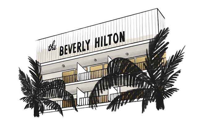 比弗利希尔顿酒店外观示意图