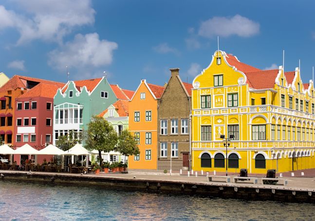 Blick auf die Innenstadt von Willemstad. Curacao, Niederlande Antillen