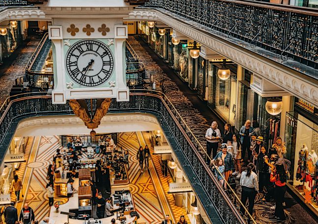 a view of a large clock