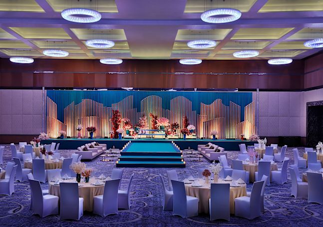 Allestimento del salone Mezzoon per un matrimonio