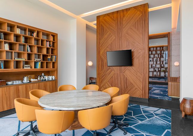 small meeting room with round table