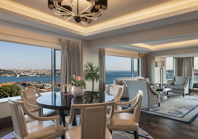 Living area with tables and chairs