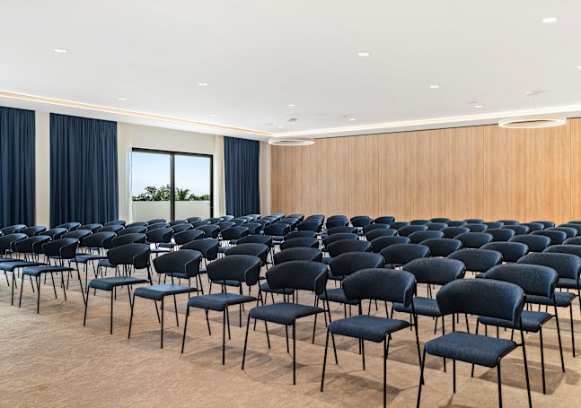 Meeting Room with Chairs Setup Theater Style