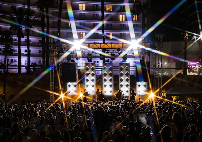 outdoor event at night