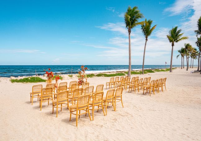 비치 웨딩 고객 좌석