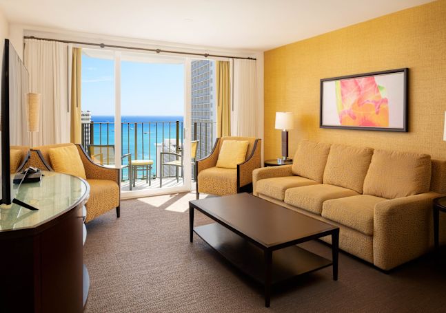 Lounge area with balcony view