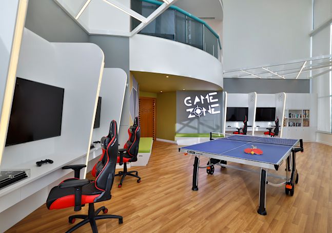 Ping Pong Table and Computers at Game Zone