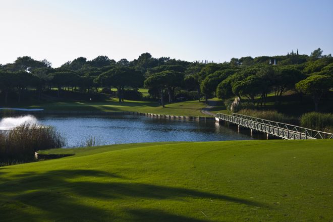 Quinta do Lago Golf Course Green and Bridge over Water