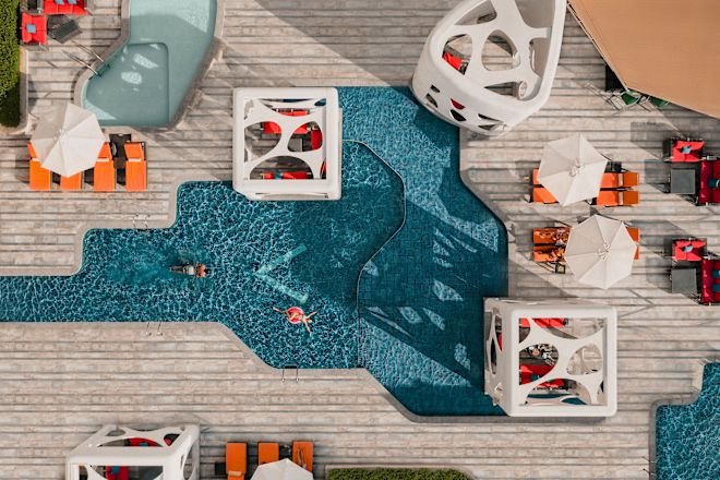 Aerial of Exterior Pool