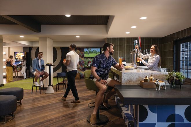 a Group of Friends Enjoying Drinks at Dive Bar