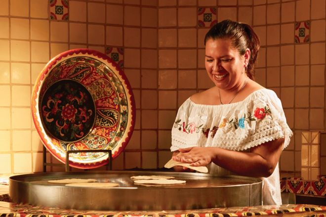 Making Tortillas at Restaurant