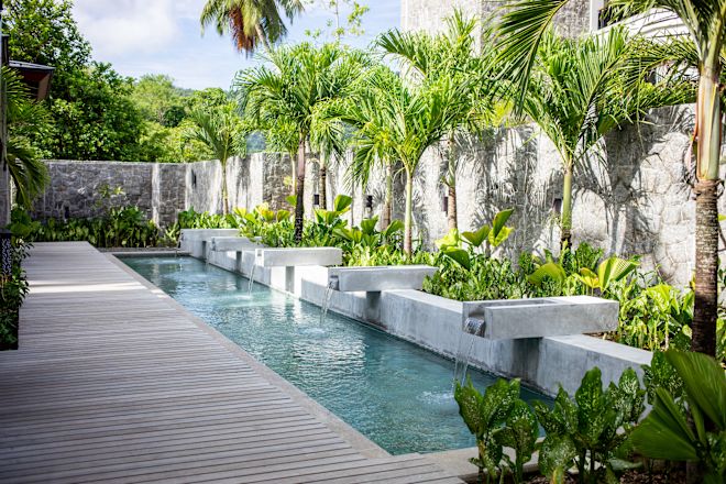 Beautiful, Relaxing Area, Outdoors with a Water Feature at Afloya Spa at the Spa