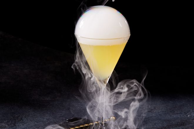 Cocktail Glass at Diplomat Bar