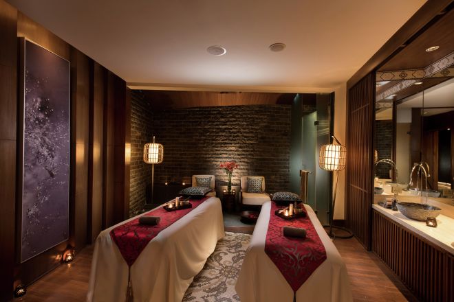 Spa Treatment Room with Two Massage Beds