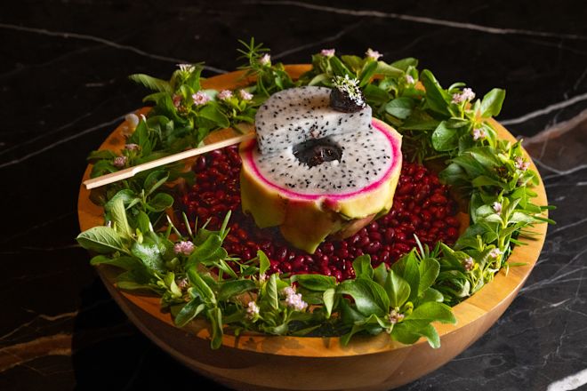 Einzigartiges Gericht im Restaurant "Autor"