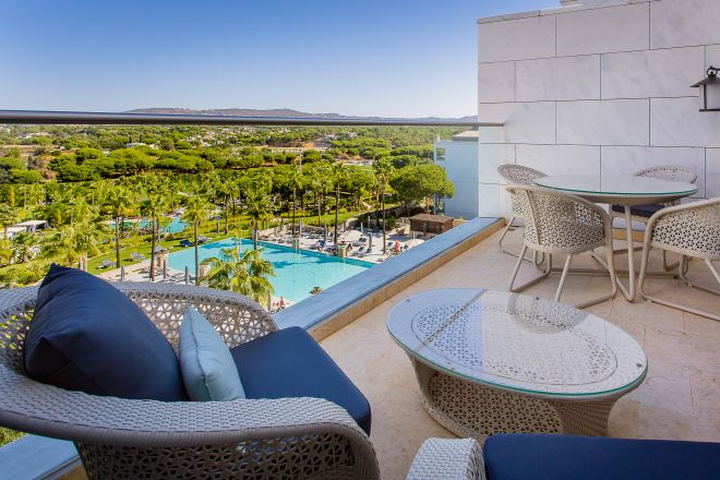 Seats in Balcony of Grand Deluxe Suite with Pool View