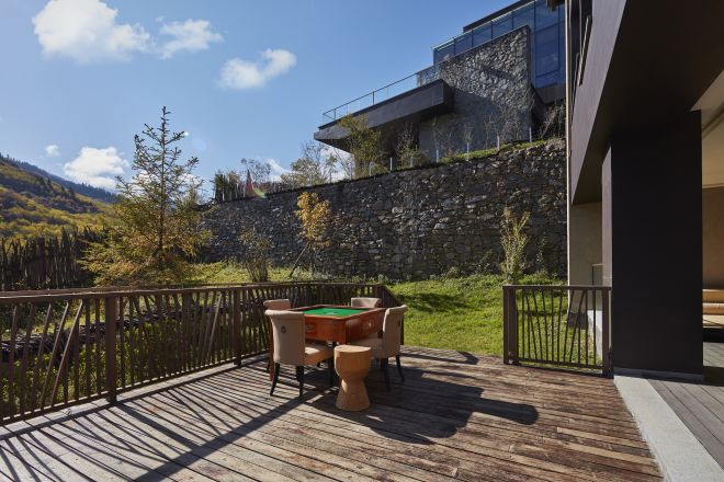 Teras dan pemandangan Zhangzha