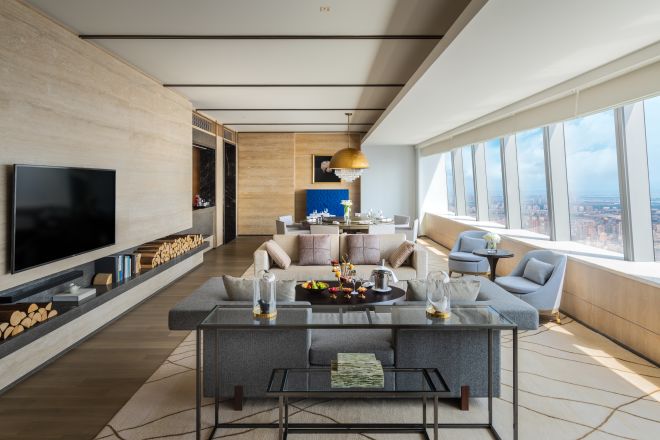 Presidential Lounge Area with View of Outside