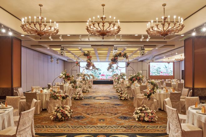 Royal Pavilion Ballroom setup for a wedding reception