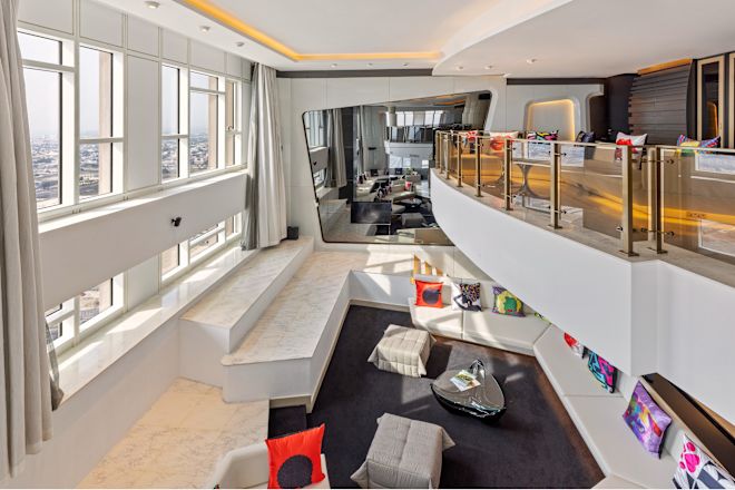 Sky Villa overview into lower level.