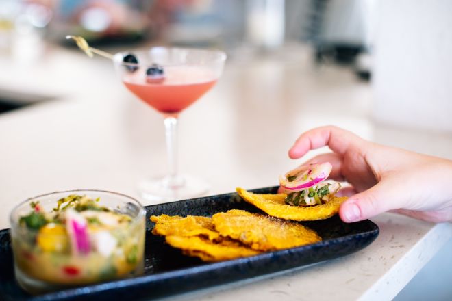 a close up of food on a table