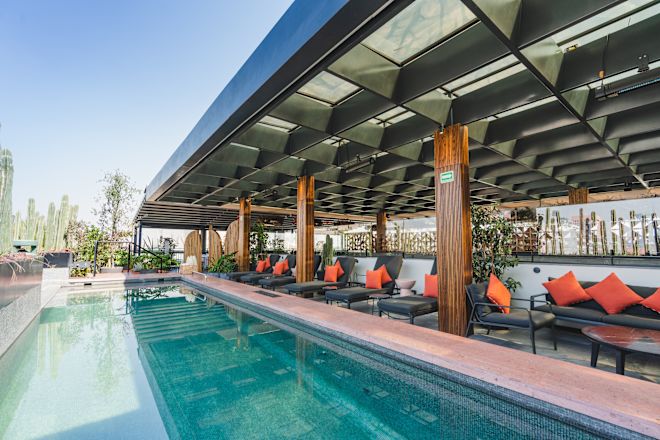 Outdoor Pool and Lounge Area