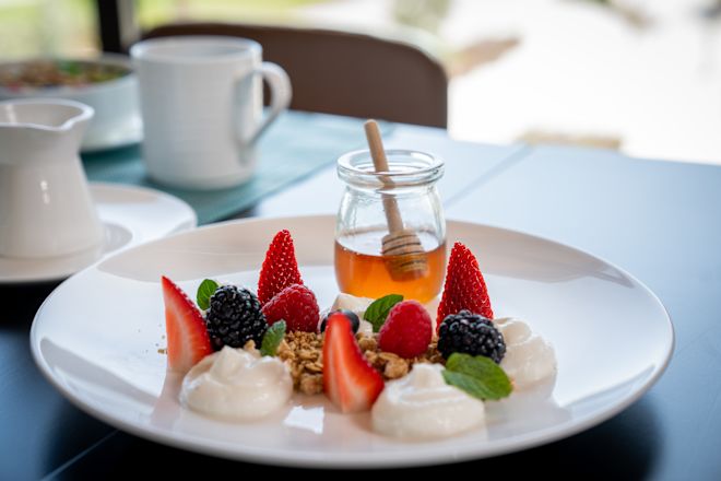 Tabaklanmış bir Yemeğin yakın çekim fotoğrafı