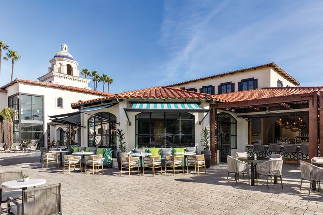 Outdoor Dining Area at Ox and Ocean Restaurant