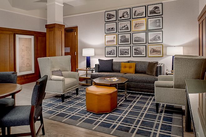 Conductors Suite Living Area with Sofa and 2 Soft Chairs