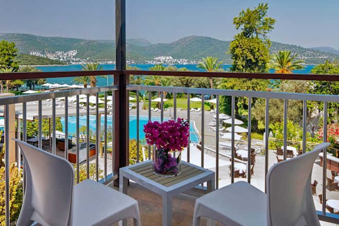 Balcony with Pool View
